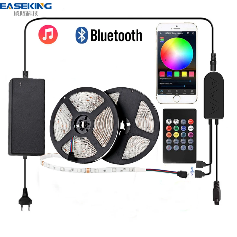 Bluetooth Control LED Strip Light RGB 5050 LED Light Strip Flexible Ribbon DC12V 24V 5M 10M 15M 20M Tape Diode LED Lights Strip
Bluetooth Control LED Strip Light RGB 5050 LED Light Strip Flexible Ribbon DC12V 24V 5M 10M 15M 20M Tape Diode LED Lights Strip