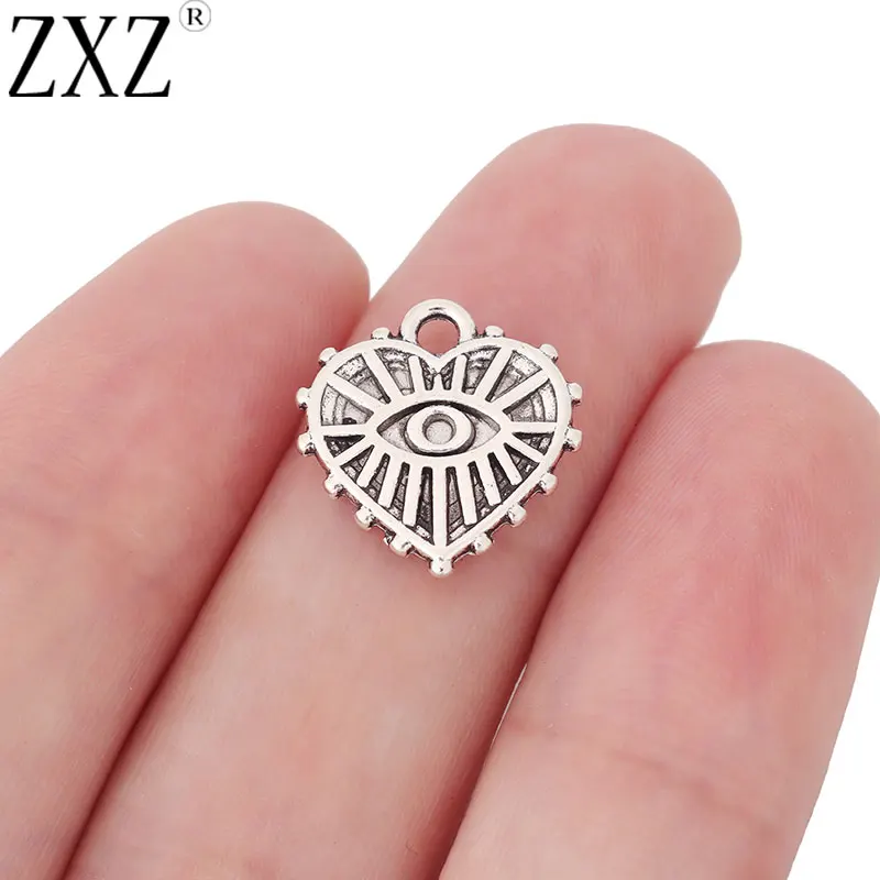 ZXZ 20pcs Tibetan Silver Tone Eye Heart Shape Charms Pendants Beads for DIY Jewelry Making Accessories
ZXZ 20pcs Tibetan Silver Tone Eye Heart Shape Charms Pendants Beads for DIY Jewelry Making Accessories