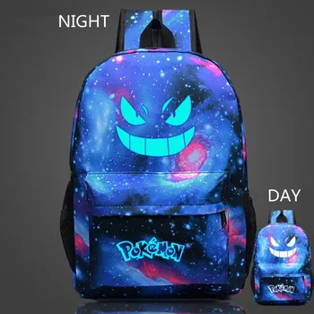 Fluorescent Pokemon Gengar Animal Luminous Printing School Bag Teenager Cartoon Travel Bags Nylon Mochila Galaxia
Fluorescent Pokemon Gengar Animal Luminous Printing School Bag Teenager Cartoon Travel Bags Nylon Mochila Galaxia
