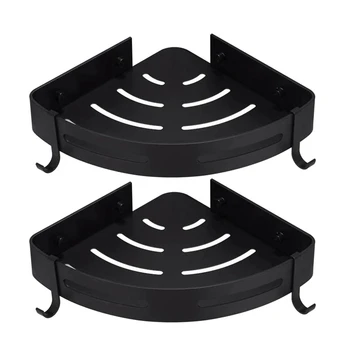 No Drilling 2 Tiers Bathroom Shower Corner Shelf for Shower Kitchen Organizer Storage with 4x Removable Hooks(Black)
No Drilling 2 Tiers Bathroom Shower Corner Shelf for Shower Kitchen Organizer Storage with 4x Removable Hooks(Black)