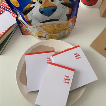 50Pages/Lot Kawaii Korean INS She Said That Memo Pad N Times Sticky Notes Portable Notepad School Office Supply
50Pages/Lot Kawaii Korean INS She Said That Memo Pad N Times Sticky Notes Portable Notepad School Office Supply