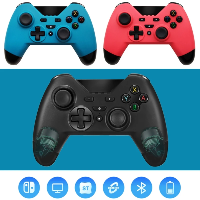 Wireless Bluetooth Game Controller Joystick 6-axis Gyroscope Turbo Vibration Game Console Gamepad for Switch/Lite for Windows PC
Wireless Bluetooth Game Controller Joystick 6-axis Gyroscope Turbo Vibration Game Console Gamepad for Switch/Lite for Windows PC