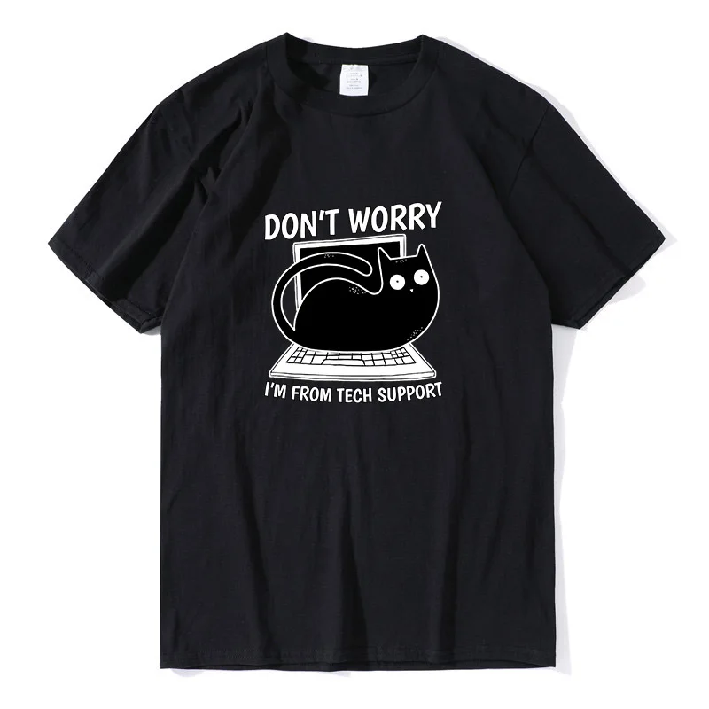 Don't Worry I'm from Tech Support Technical Tech Support Cat On Computer Funny Men's Shirt Short Sleeve Funny Unisex T-Shirt
Don't Worry I'm from Tech Support Technical Tech Support Cat On Computer Funny Men's Shirt Short Sleeve Funny Unisex T-Shirt