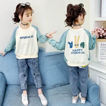 Girl Set Spring Autumn Kids Clothing Set 2020 Solid Sweatshirt + Jeans Pants 2 Pcs Teenage School Girls Long Sleeves Tracksuit 
Girl Set Spring Autumn Kids Clothing Set 2020 Solid Sweatshirt + Jeans Pants 2 Pcs Teenage School Girls Long Sleeves Tracksuit