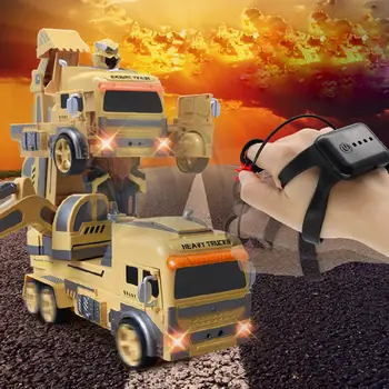 Remote Control Engineering Vehicle 1:12 One Key Deformation Excavator Watch Gravity Gesture Sensing Car With Light Music RC Car 
Remote Control Engineering Vehicle 1:12 One Key Deformation Excavator Watch Gravity Gesture Sensing Car With Light Music RC Car