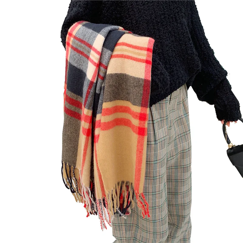 2020 autumn and winter new imitation cashmere scarf Korean style fashion warm dual-use shawl cashmere plaid scarf women
2020 autumn and winter new imitation cashmere scarf Korean style fashion warm dual-use shawl cashmere plaid scarf women