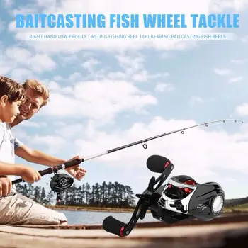 Durable Fishing Reels Delicate Design Right Hand Low Profile Casting Fishing Reel 18+1 Bearing Baitcasting Fish Reels
Durable Fishing Reels Delicate Design Right Hand Low Profile Casting Fishing Reel 18+1 Bearing Baitcasting Fish Reels