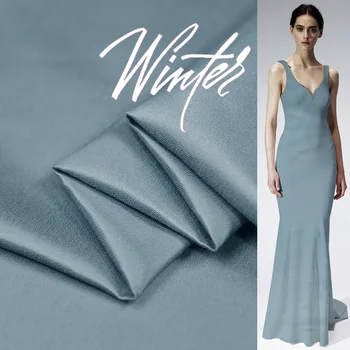 Wathet Plain Dyed 140cm Wide 48Momme 68%silk 32%cotton Charmeuse Fabric for Dress Brand Design Cloth Diy Sewing Free Shipping 
Wathet Plain Dyed 140cm Wide 48Momme 68%silk 32%cotton Charmeuse Fabric for Dress Brand Design Cloth Diy Sewing Free Shipping