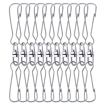 10Pcs/Set Smooth Spinning Dual Clip Swivels Wind Spinner Hangers Spiral Tails Twisters for Wind Chimes Outdoor
10Pcs/Set Smooth Spinning Dual Clip Swivels Wind Spinner Hangers Spiral Tails Twisters for Wind Chimes Outdoor