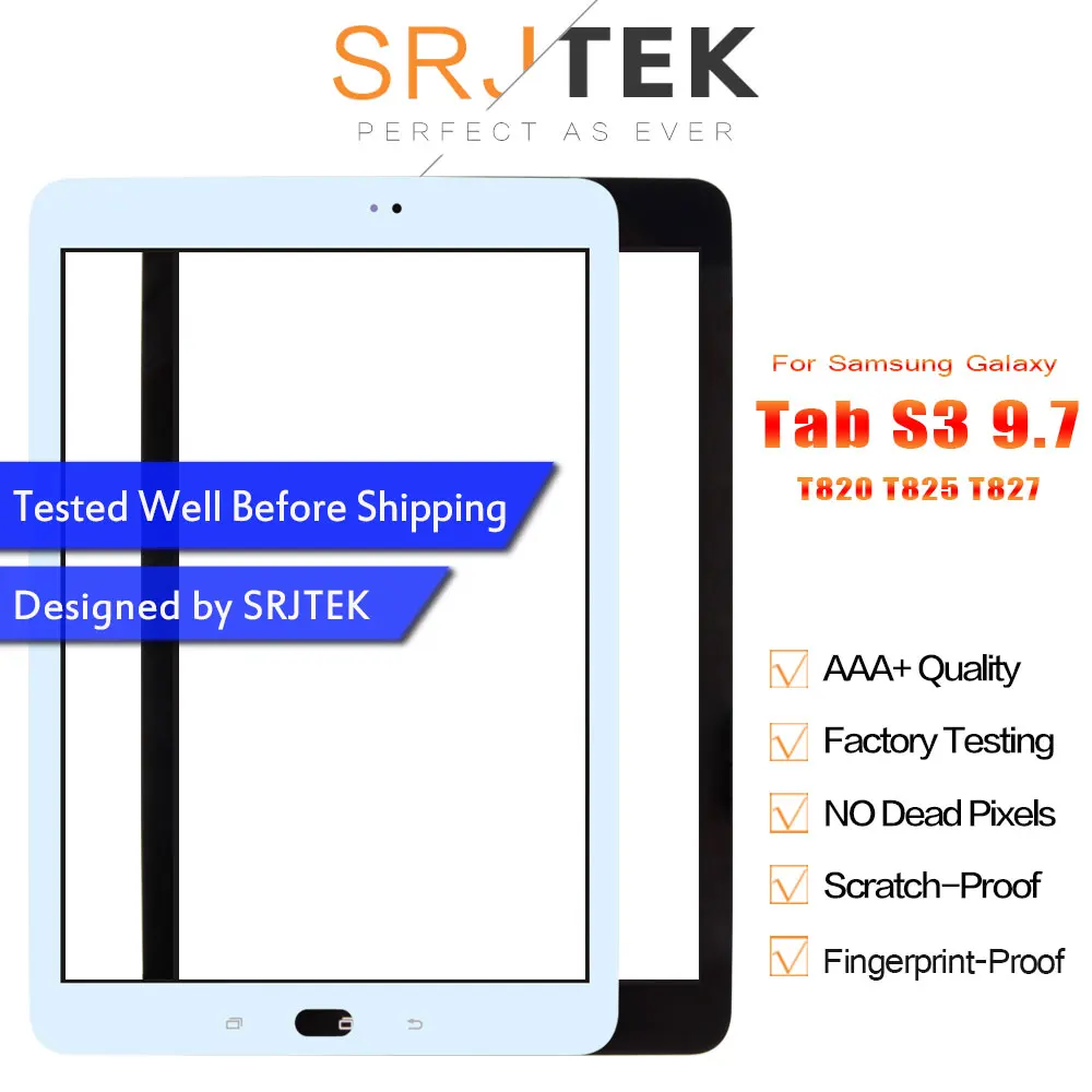 For Samsung Galaxy Tab S3 9.7 T820 T825 T827 SM-T820 Outer Glass Front Screen Lens Panel (Not Touch Screen Digitizer Sensor )
For Samsung Galaxy Tab S3 9.7 T820 T825 T827 SM-T820 Outer Glass Front Screen Lens Panel (Not Touch Screen Digitizer Sensor )