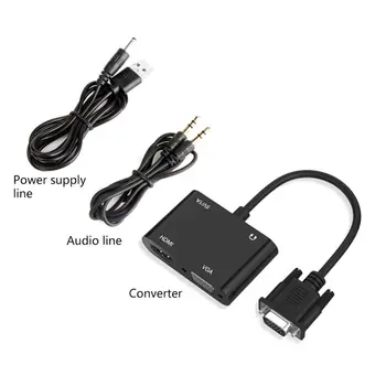 VGA to HDMI + VGA Video Converter Cable Adapter with Dual Interfaces for Laptop Y3ND
VGA to HDMI + VGA Video Converter Cable Adapter with Dual Interfaces for Laptop Y3ND