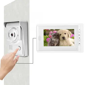 7 In 5V/1A Color HD TFT-LCD Smart Doorbell Video Intercom Entry System 90 degrees
7 In 5V/1A Color HD TFT-LCD Smart Doorbell Video Intercom Entry System 90 degrees
