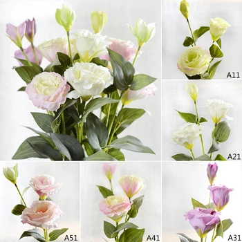 Artificial Flower Eustoma Fake Flowers Gradiflorus Lisianthus Christmas Wedding Party DIY for Home Darden Decoration 3 Heads 
Artificial Flower Eustoma Fake Flowers Gradiflorus Lisianthus Christmas Wedding Party DIY for Home Darden Decoration 3 Heads