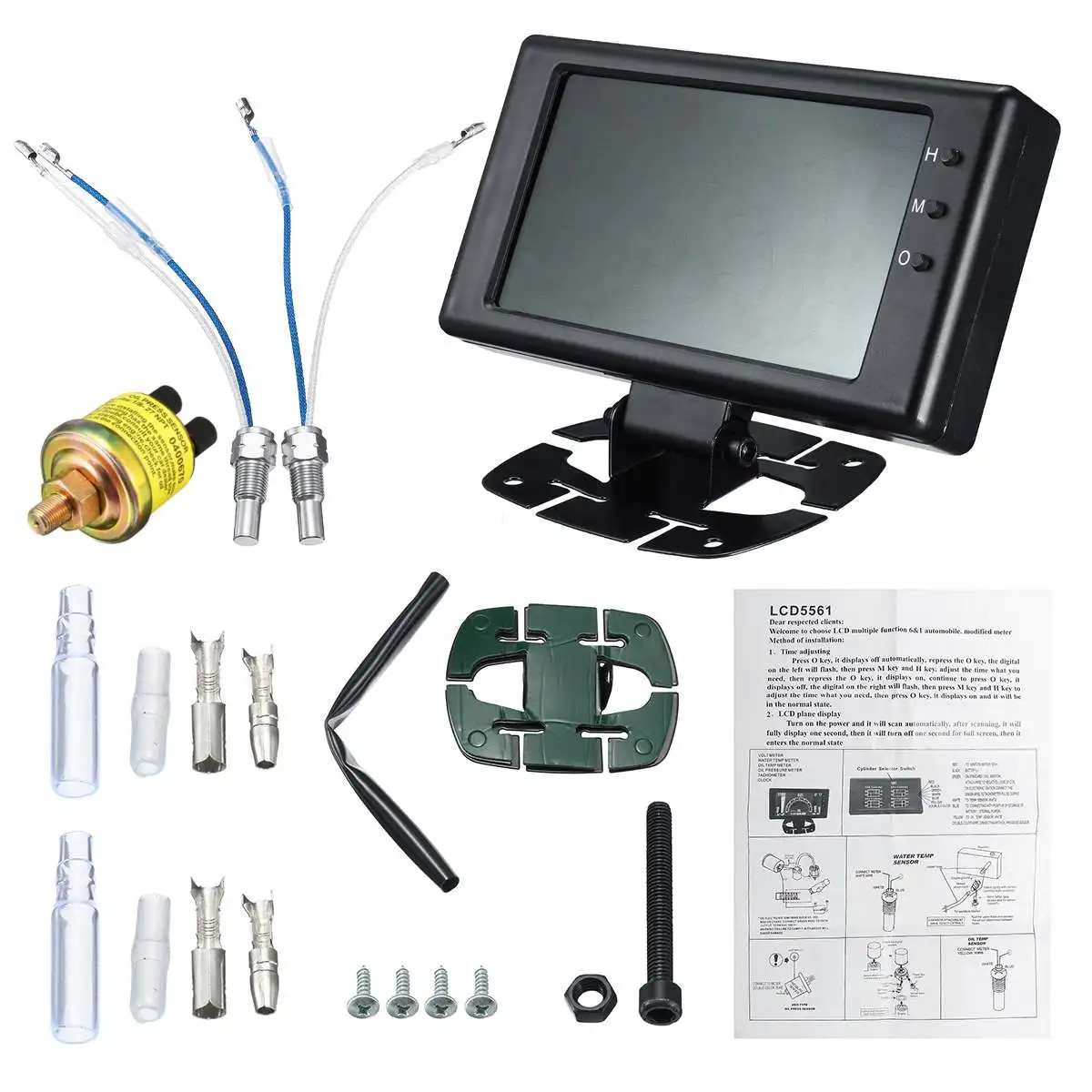 Hot Sale Car 6 in 1 LCD Car Digital Gauge Oil Pressure Voltage Water Temperature Oil Temperature Tachometer RPM 8-18V 
Hot Sale Car 6 in 1 LCD Car Digital Gauge Oil Pressure Voltage Water Temperature Oil Temperature Tachometer RPM 8-18V