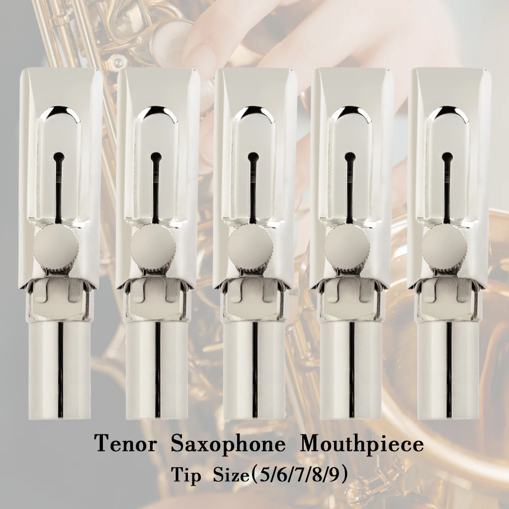 

Tenor Sax Mouthpiece Nickel-plated Bb Tenor Metal Saxophone Mouthpiece 5/6/7/8 With Cap & Ligature For Professional Sax Player