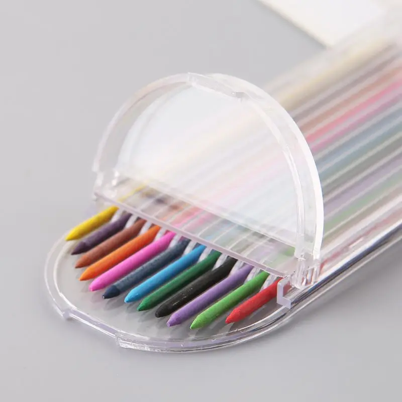 12Pcs/set 2.0mm Mechanical Pencil Colors 2B Lead Refills Draft Drawing Writing Crafting Art Sketching School Stationery Office
12Pcs/set 2.0mm Mechanical Pencil Colors 2B Lead Refills Draft Drawing Writing Crafting Art Sketching School Stationery Office