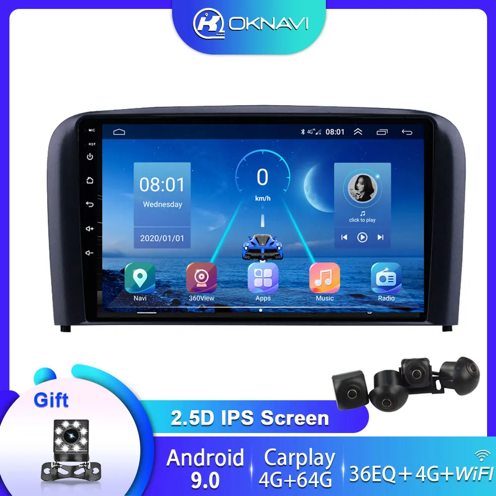 Android 9.0 Smart Car Multimedia Player Auto Radio For Volvo S80 2001-2006 Navigation Carplay DSP 2 Din 360° Rear View Camera
Android 9.0 Smart Car Multimedia Player Auto Radio For Volvo S80 2001-2006 Navigation Carplay DSP 2 Din 360° Rear View Camera