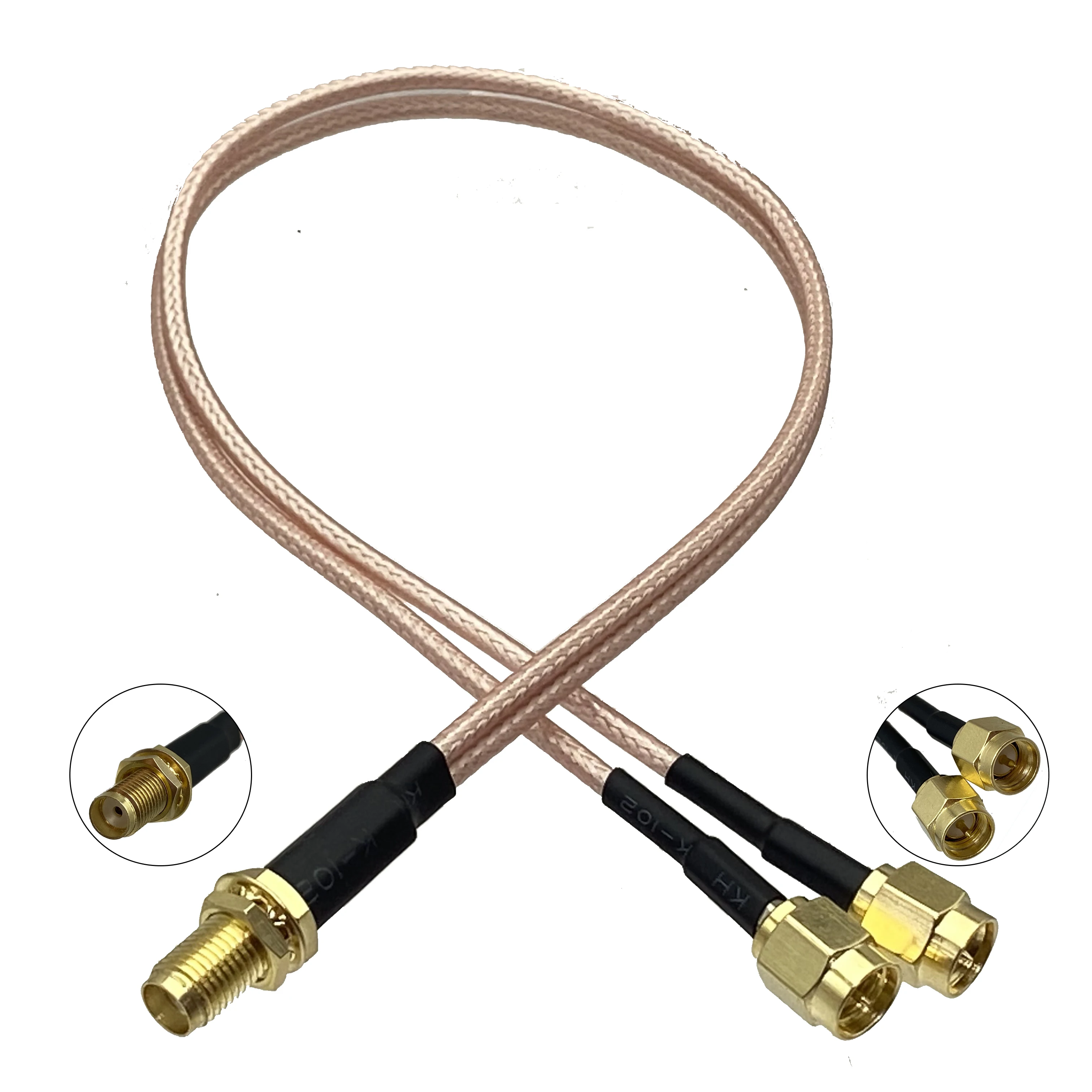 

RG316 SMA Female Jack Bulkhead to Dual SMA Male Plug Connector Crimp RF Coaxial Jumper Pigtail Cable For Radio Antenna 4inch~6FT