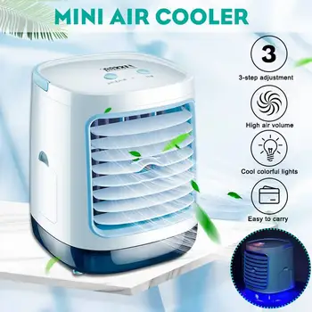 500ml Adjust Speed Air Cooler Fan Color Light Air Conditioner Humidifier Space Cooler Purifies Air Cooling Fan for Home Office
500ml Adjust Speed Air Cooler Fan Color Light Air Conditioner Humidifier Space Cooler Purifies Air Cooling Fan for Home Office