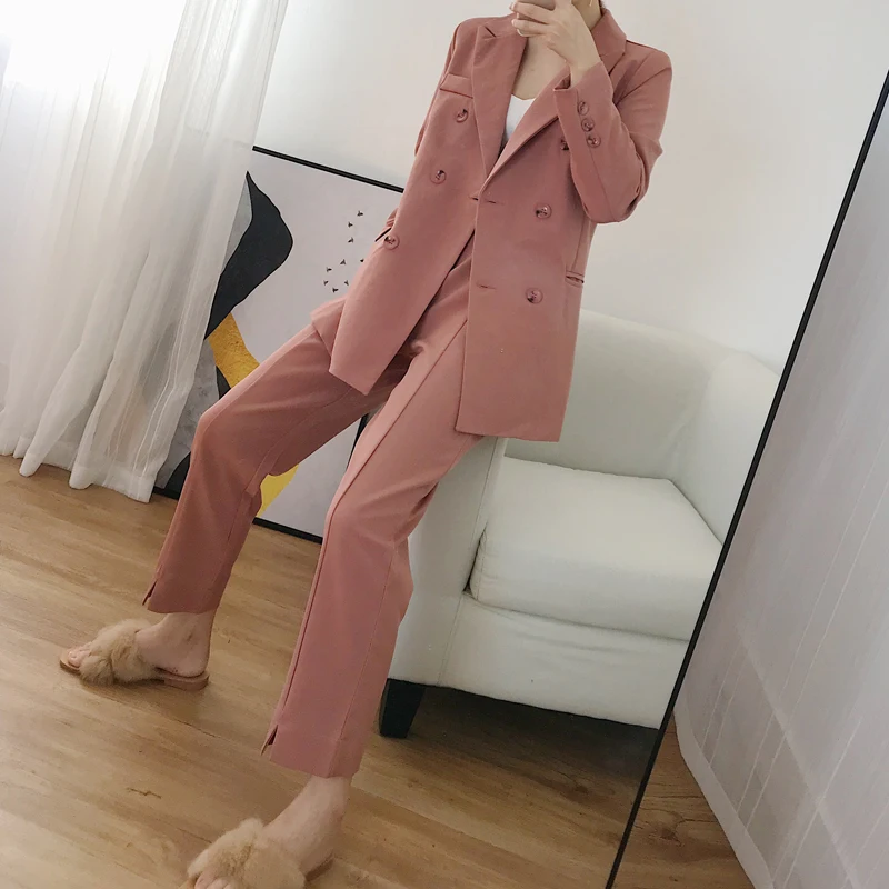 Autumn women's casual suit tops and pants two-piece set Uniforms overalls pant suits elegant women suit set blazer set womens 
Autumn women's casual suit tops and pants two-piece set Uniforms overalls pant suits elegant women suit set blazer set womens
