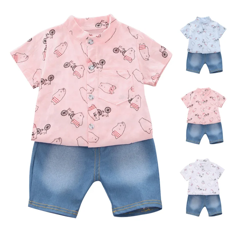 Summer Baby Boys Short Sleeve Suit Gentleman Clothes Cartoon Print Tops Blouse T-shirt Shorts Children Casual Outfits Sets
Summer Baby Boys Short Sleeve Suit Gentleman Clothes Cartoon Print Tops Blouse T-shirt Shorts Children Casual Outfits Sets