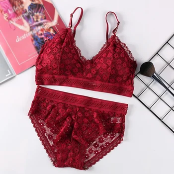 Women Lace Bra Sets Sexy Padded Bralette Bra and Briefs Sets Seamless Backless Lingeries Underwear
Women Lace Bra Sets Sexy Padded Bralette Bra and Briefs Sets Seamless Backless Lingeries Underwear
