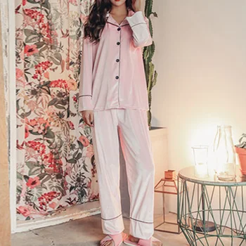 Jodimitty Winter Pajamas Set Women Sleepwear Warm Flannel Long Sleeves Pajamas Pink Solid Long Sleeve Homewear Thick Home Suit 
Jodimitty Winter Pajamas Set Women Sleepwear Warm Flannel Long Sleeves Pajamas Pink Solid Long Sleeve Homewear Thick Home Suit