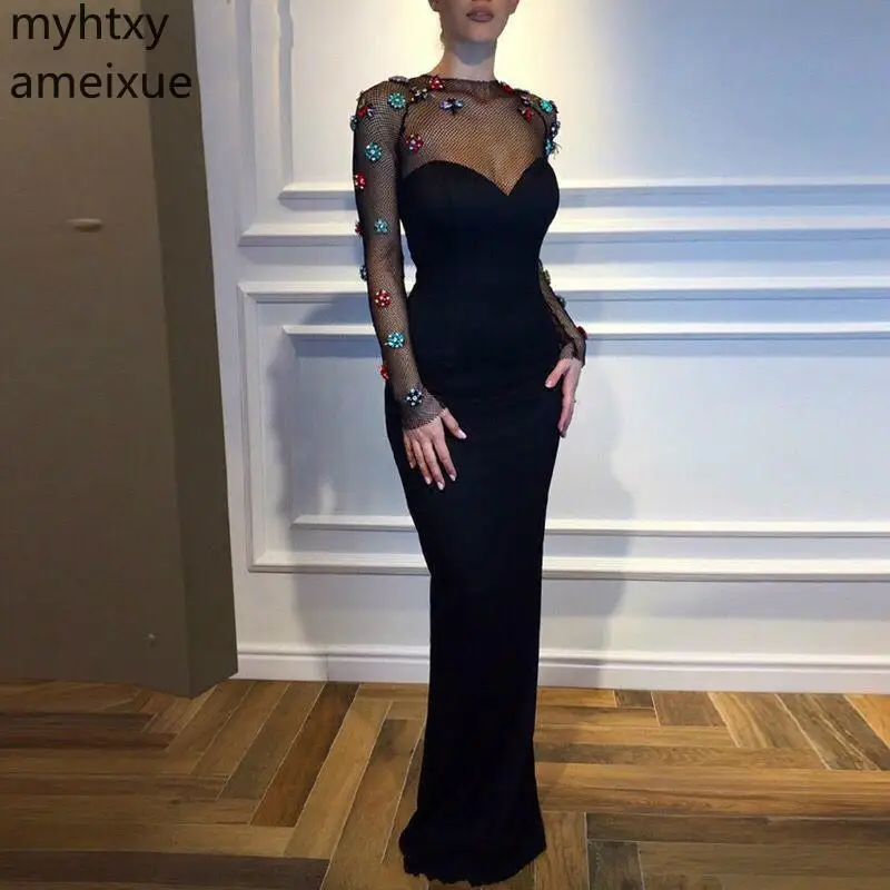 New Arrival Long Sleeve Black Custom Evening Dress Event Muslim Party Robe Soiree Abendkleider 2019 Avond Jurken Robe De Soiree
New Arrival Long Sleeve Black Custom Evening Dress Event Muslim Party Robe Soiree Abendkleider 2019 Avond Jurken Robe De Soiree