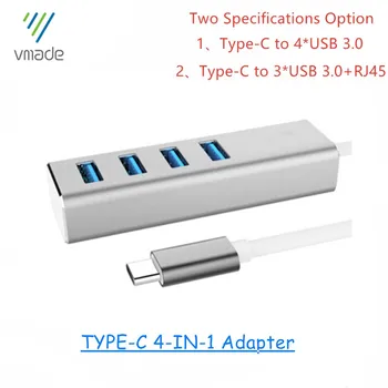 Type-C USB-C 3.0 HUB Mini Adapter with RJ45 port Type-C 4-in-1 Converter with OTG function for MacBook Pro USBC HUB Mini Adapter
Type-C USB-C 3.0 HUB Mini Adapter with RJ45 port Type-C 4-in-1 Converter with OTG function for MacBook Pro USBC HUB Mini Adapter