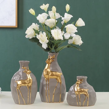 Deer Embossed Vase Decorative Flower Vase Art for Table Centerpiece Shelf Room Home Decor Unique Ceramic Handmade Porcelain
Deer Embossed Vase Decorative Flower Vase Art for Table Centerpiece Shelf Room Home Decor Unique Ceramic Handmade Porcelain