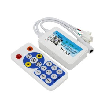 WS2812B WS2811 Pixels LED RGB Strip Light Music Controller SP601E Built In Mic Dual Signal Addressable IOS/Android App DC5V-24V
WS2812B WS2811 Pixels LED RGB Strip Light Music Controller SP601E Built In Mic Dual Signal Addressable IOS/Android App DC5V-24V