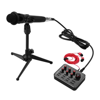 Universal Mobile Phone Computer DSP Sound Card Kit with Sound Card Microphone Wired Headset Microphone Stand 9 Special Effects
Universal Mobile Phone Computer DSP Sound Card Kit with Sound Card Microphone Wired Headset Microphone Stand 9 Special Effects