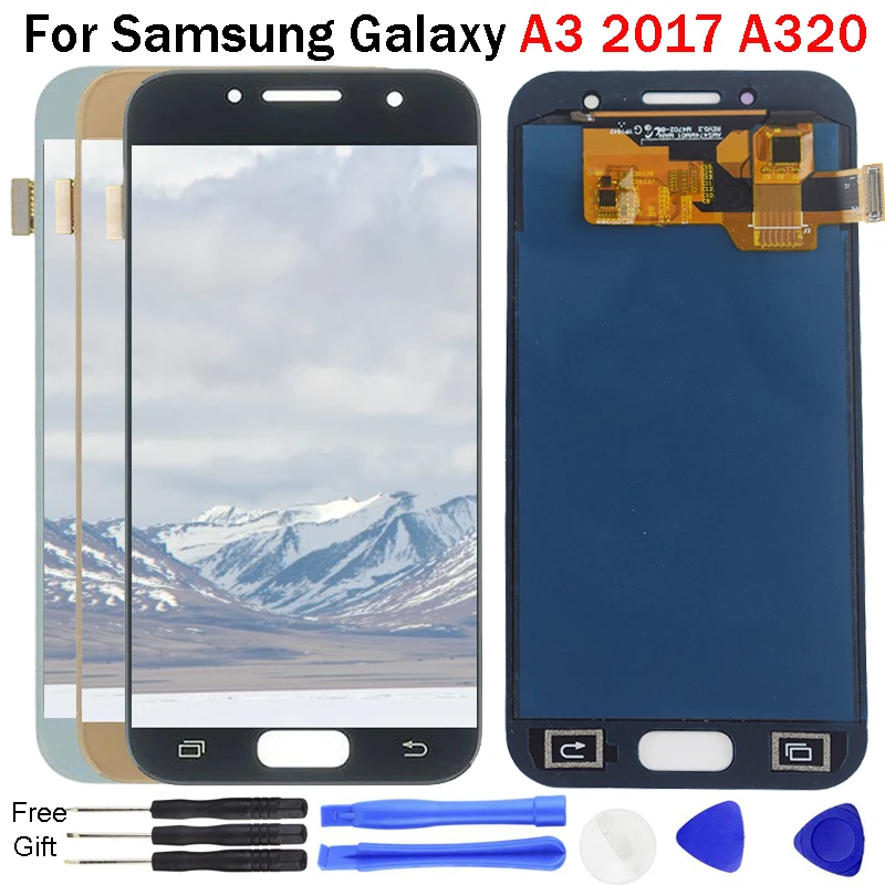 For SAMSUNG Galaxy A3 2017 Display A320 SM-A320F A320M/DS A320Y A320M A320FD A320FL LCD Touch Screen Panel Digitizer Display LCD
For SAMSUNG Galaxy A3 2017 Display A320 SM-A320F A320M/DS A320Y A320M A320FD A320FL LCD Touch Screen Panel Digitizer Display LCD