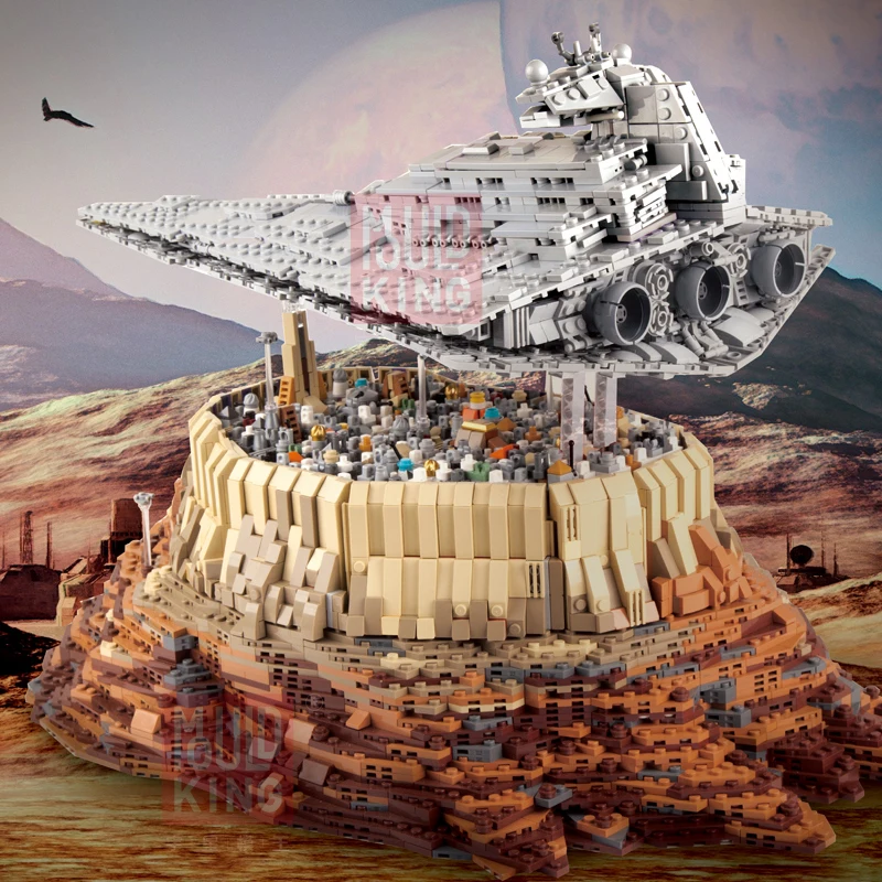 Фото Звездные войны Разрушитель корабль Империя над Jedha город Кирпичи - купить