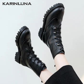 Karinluna Brand New Platform Square Heels Genuine Leather Shoes Natural Cow Skin Motorcycles Boots Women
Karinluna Brand New Platform Square Heels Genuine Leather Shoes Natural Cow Skin Motorcycles Boots Women