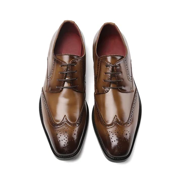 Noble Elegant Cowhide Leather Embossing Brogues Men Oxford Dress Shoes Vintage Stylish Italian Man Shoe For Party Career Office
Noble Elegant Cowhide Leather Embossing Brogues Men Oxford Dress Shoes Vintage Stylish Italian Man Shoe For Party Career Office