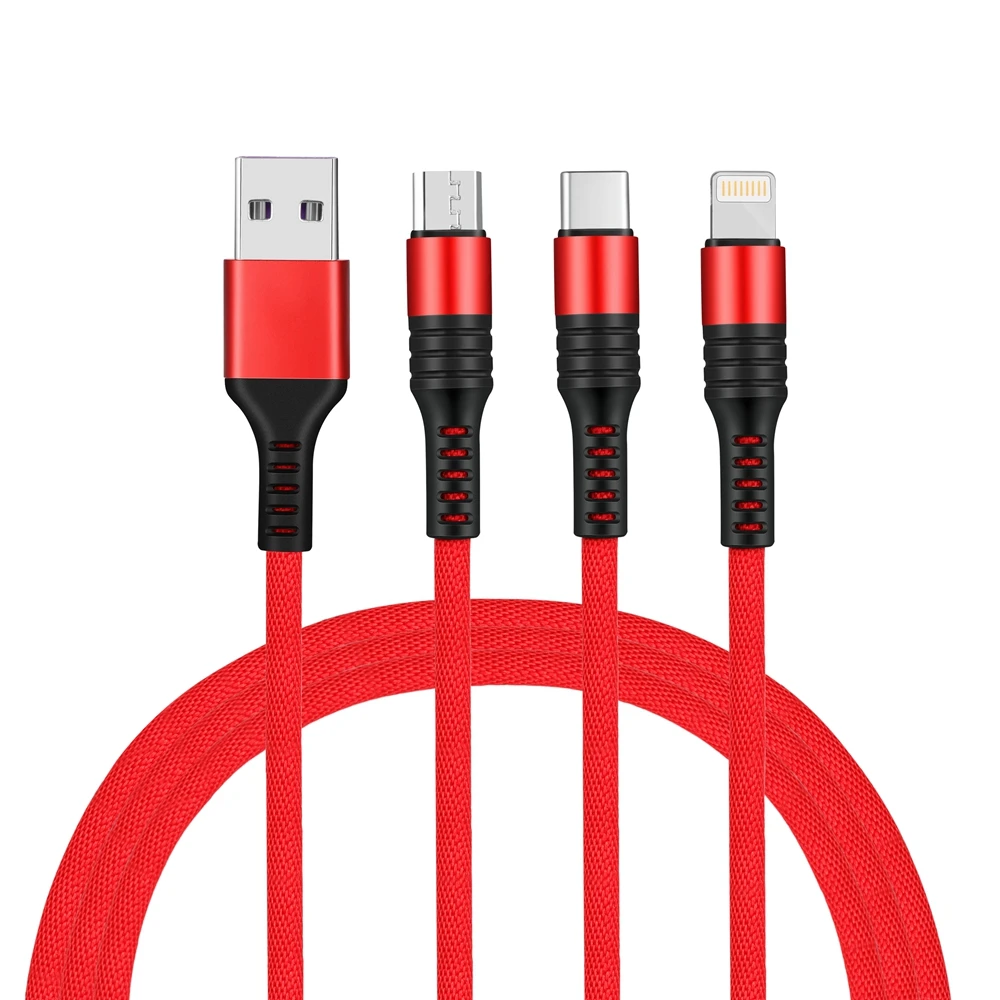 USB Cable For iPhone XS X 8 7 6 Charging Charger 3 in 1 Micro USB Cable For Android USB TypeC Mobile Phone Cables For Samsung S9
USB Cable For iPhone XS X 8 7 6 Charging Charger 3 in 1 Micro USB Cable For Android USB TypeC Mobile Phone Cables For Samsung S9