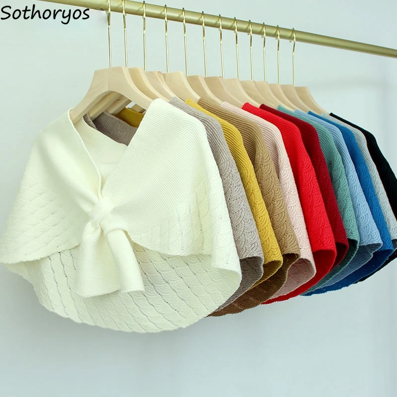 

Женские вязаные кардиганы Shrugs, однотонная ажурная верхняя одежда, универсальная шаль для отдыха, женское модное Болеро в Корейском стиле, новое поступление