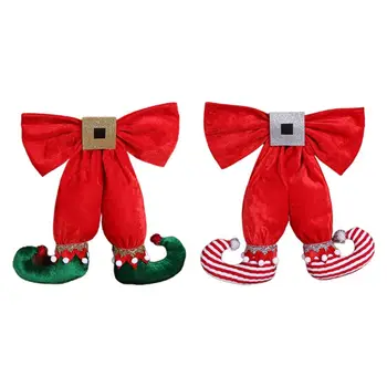 40x35cm 1pcs Elf Foot Hanging Christmas Tree Bow Elf Boots Pendant Hotel Atmosphere Layout For New Year Party Xmas Scene
40x35cm 1pcs Elf Foot Hanging Christmas Tree Bow Elf Boots Pendant Hotel Atmosphere Layout For New Year Party Xmas Scene