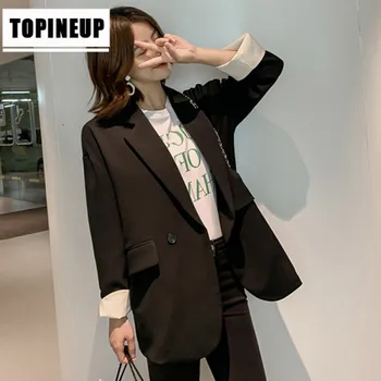 Women's Solid Color casual Loose lapel Single-breasted long sleeve suit jackets for women
Women's Solid Color casual Loose lapel Single-breasted long sleeve suit jackets for women