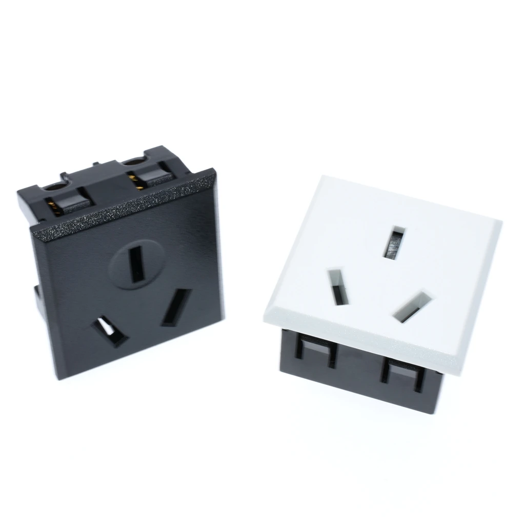 Black White Card-type AU 16A 250V power socket embedded Australian standard desktop socket DC charging power socket module
Black White Card-type AU 16A 250V power socket embedded Australian standard desktop socket DC charging power socket module