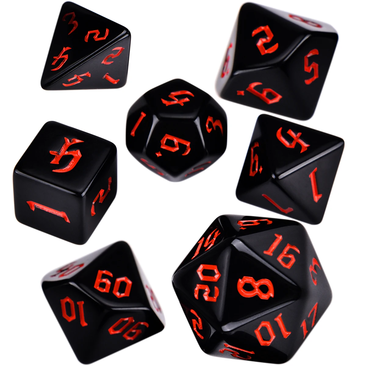 Opaque Colors Polyhedral 7-Piece RPG Dice Set D4 D6 D8 D10 D% D12 D20 for Tabletop Role Playing Games DND 
Opaque Colors Polyhedral 7-Piece RPG Dice Set D4 D6 D8 D10 D% D12 D20 for Tabletop Role Playing Games DND