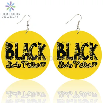 SOMESOOR Black Lives Matter Art Printing Wooden Drop Earrings Melanin Powerful Fist Pattern Wood Dangle Loops For Women Giftss
SOMESOOR Black Lives Matter Art Printing Wooden Drop Earrings Melanin Powerful Fist Pattern Wood Dangle Loops For Women Giftss
