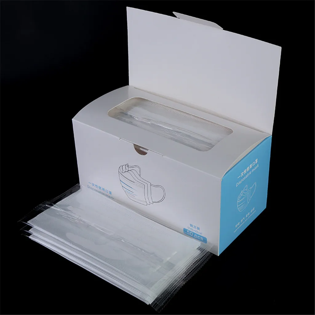 50PCS Face mask Disposable Mask Anti Pollution Mask Unisex Protection Fabric Dust Mouth Mask Masque bocas
50PCS Face mask Disposable Mask Anti Pollution Mask Unisex Protection Fabric Dust Mouth Mask Masque bocas