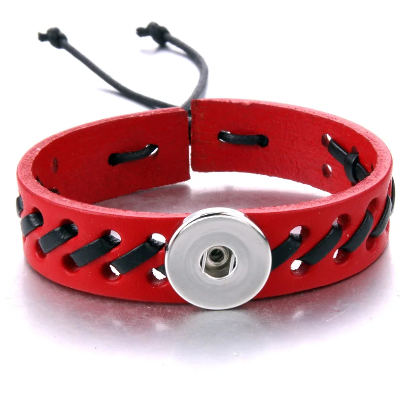 Wholesale Leather Baseball Snap Button Bracelet Braided Leather Snap Bracelets for Women Men Buttons Snap Jewelry
Wholesale Leather Baseball Snap Button Bracelet Braided Leather Snap Bracelets for Women Men Buttons Snap Jewelry