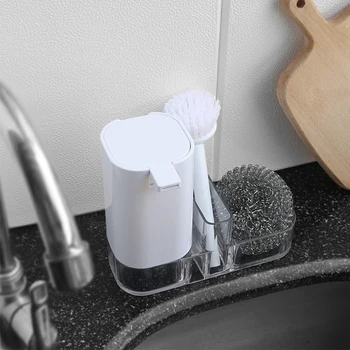 4pcs/set Soap Dispenser Bathroom Multifunctional Kitchen Sink Countertop Organizer Cleaning Brush Sponge Holder Space Saving ABS 
4pcs/set Soap Dispenser Bathroom Multifunctional Kitchen Sink Countertop Organizer Cleaning Brush Sponge Holder Space Saving ABS