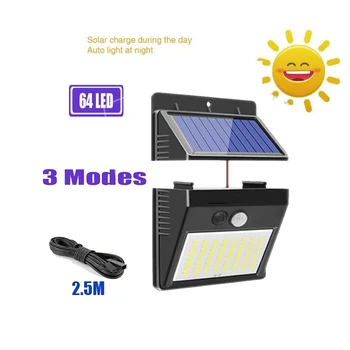 64/30 LED Outdoor LED Solar Power Street Wall Lamp PIR Motion Sensor Garden Security Lamp Waterproof IP65 Wireless Wall Lights o
64/30 LED Outdoor LED Solar Power Street Wall Lamp PIR Motion Sensor Garden Security Lamp Waterproof IP65 Wireless Wall Lights o