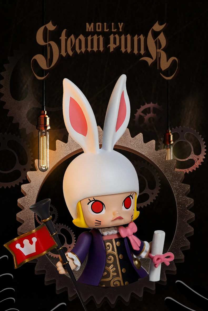 POP MART Molly Steam Punk Animal Toys figure blind box birthday gift new arriving free shipping