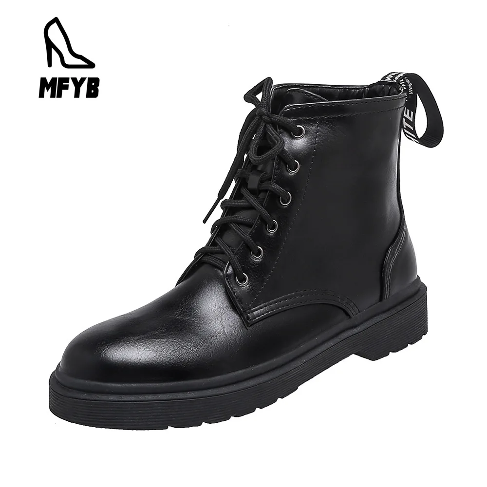 MFYB Women's boots 2019 autumn and winter new comfortable flat women's shoes casual cross straps 34-43 low tube Martin boots 
MFYB Women's boots 2019 autumn and winter new comfortable flat women's shoes casual cross straps 34-43 low tube Martin boots
