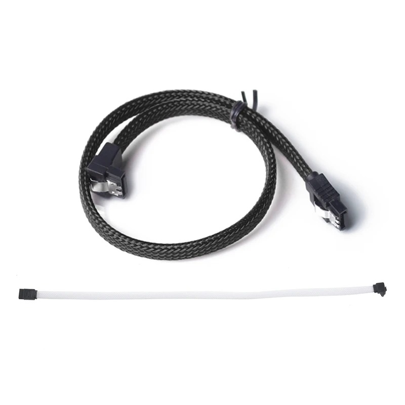 2Pcs 50CM SATA 3.0 III SATA3 7Pin Right Angle 6Gb/S Cables HDD Hard Disk Data Cord with Nylon Sleeved - White & Black
2Pcs 50CM SATA 3.0 III SATA3 7Pin Right Angle 6Gb/S Cables HDD Hard Disk Data Cord with Nylon Sleeved - White & Black